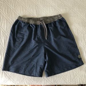Blue and grey free fly bamboo shorts men’s XL